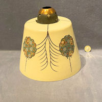 Decorated Cream Coloured Glass Lamp Shade S574
