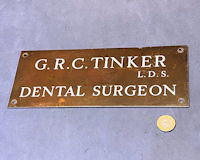 Dental Surgeon Brass Nameplate NP452