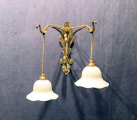 Double Brass Electric Wall Light WL196