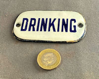 Enamelled Drinking Name Plate NP448
