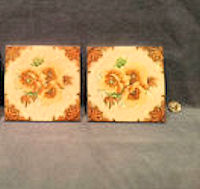 Floral Ceramic Tile, 3 available T170