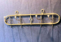 Folding Brass and Ceramic Hat and Coat Rack CR102