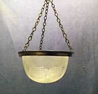Frosted and Cut Glass Bowl Light Fitting HL512