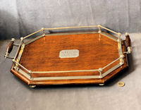 Galleried Oak Drinks Tray T189