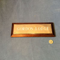 Gordon Lodge Brass Nameplate NP385