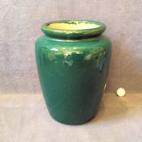 Green Stoneware Ronuk Floor Polish Jar SJ265