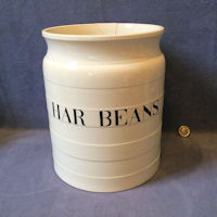 Haricot Beans Large White Storage Jar