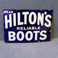 Hiltons Boots Enamel Sign S337