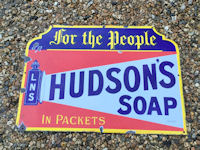 Hudsons Soap Enamel Sign