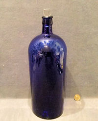Large Blue Glass Chemist Jar BJ192