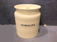 Large Ceramic Semolina Storage Jar