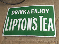 Lipton's Tea Enamel Sign