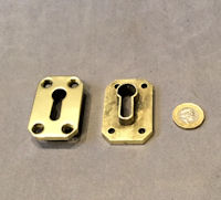 Run of Brass Keyholes, 12 available KC464