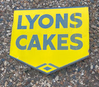 Lyons Cakes Enamel Sign S397