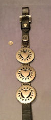 Martingale with 3 Heart Horse Brasses HB151