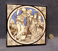 Minton Tile Idylls of a King Series T194