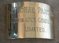 National Parcel and Insurance Plaque NP161