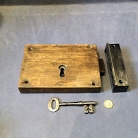 Oak Cased Rim Lock