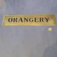 Orangery Brass Plaque