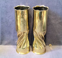 Pair of Trench Art Shell Cases SC229