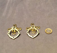 Pair of Arts & Crafts Brass Cupboard Handles, 2 pairs available CK431