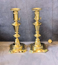 Pair of Barlows Patent Brass Candlesticks CS235
