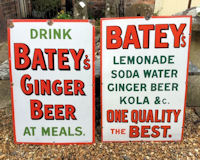 Pair of Bateys Ginger Beer Enamel Signs