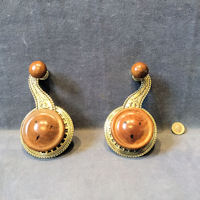 Pair of Boxwood and Brass Interior Bell Pulls BP290