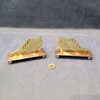 Pair of Brass and Copper Shoe Mantel Oraments MO65