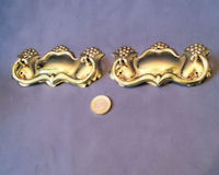 Pair of Brass Drawer Handles, 2 pairs available CK375