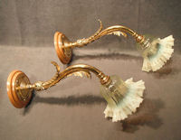 Pair of Brass Electric Wall Lights