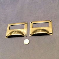 Pair of Brass Filing Drawer Handles CK520