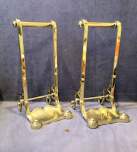 Pair of Brass Fire Iron Stands