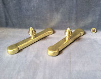Pair of Brass Fire Irons Tidies F593