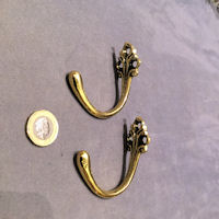 Pair of Brass Hat or Coat Hooks CH958