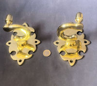 Pair of Brass Jamb Hooks