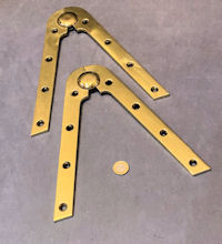 Pair of Brass Ladder Hinges H62