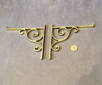 Pair of Brass Shelf Brackets