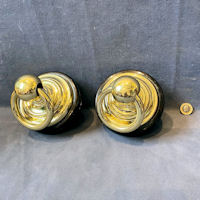 Pair of Brass Stable Tethering Rings H67