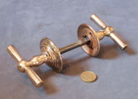 Pair of Brass ' T' Bar Door Handles DH532