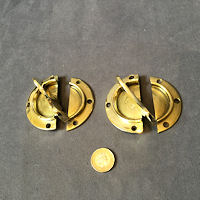 Pair of Brass Table Leaf Catches TC3