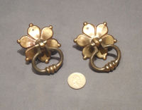 Pair of Bronzed Drawer Pulls, 4 pairs available plus 1 single CK332