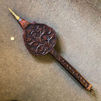 Pair of Carved Mahogany Fireside Bellows B90