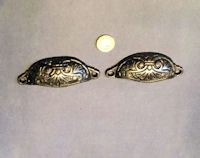 Pair of Cast Iron Cup Drawer Handles, 2 pairs available CK470