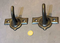 Pair of Cast Iron Harness Room Hooks HR146