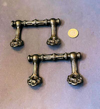 Pair of Cast Iron Sash Window Lifts, 3 pairs available W538