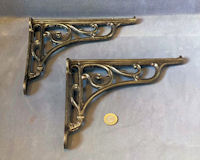 Pair of Cast Iron Wall Brackets, 2 matching pairs available B149