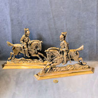 Pair of Charge of the Light Brigade Brass Mantel Ornaments MO66