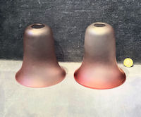 Pair of Cranberry Tinted Lamp Shades S630