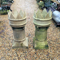 Pair of Crown Top Chimney Pots CP152